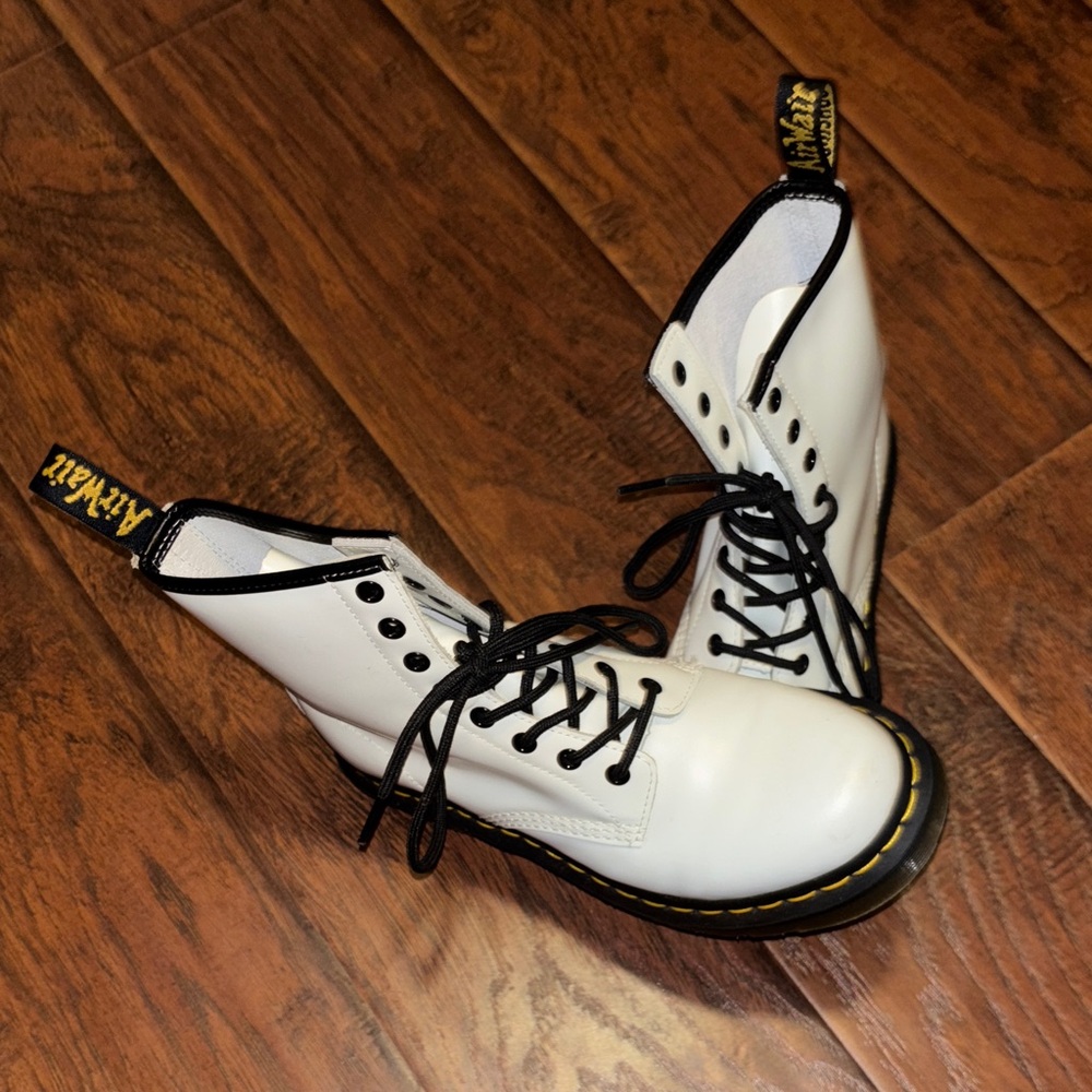 Dr. Martens Women's White Combat Boots